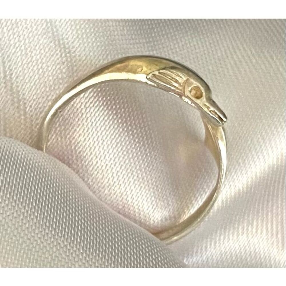 HD# Dolphins at Play Sterling 925 Silver Ring Sz 5 1/2